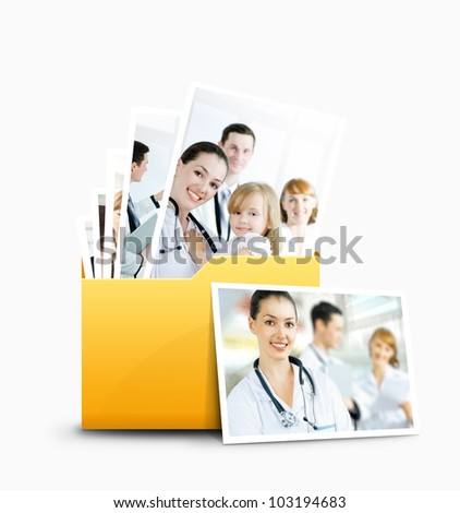 a folder with different pictures