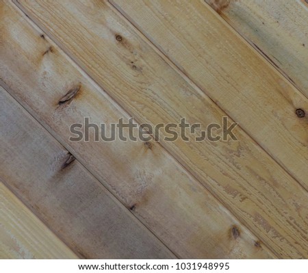 Wooden Fence Planks on an Angle