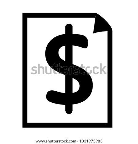 Paper with the money symbol
