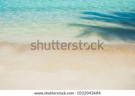 Blue water and white sand at Ko Phangan, Thailand