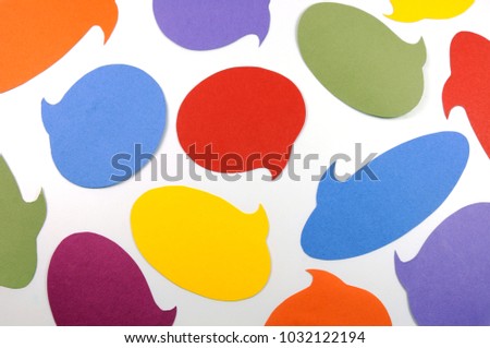 Blank speech bubbles isolated on white 