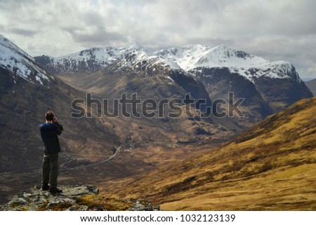 Enjoying the views on the West Highland Way Royalty-Free Stock Photo #1032123139