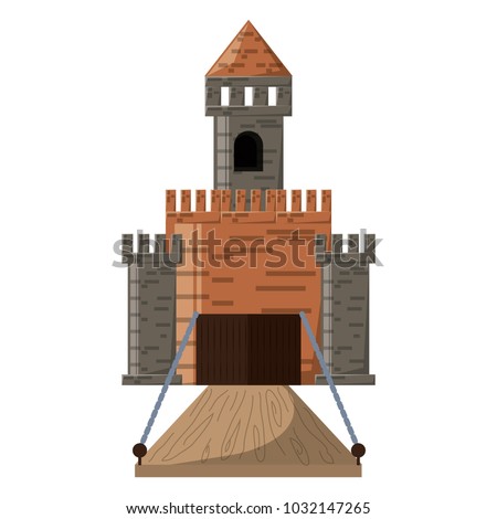 Medieval castle design Royalty-Free Stock Photo #1032147265
