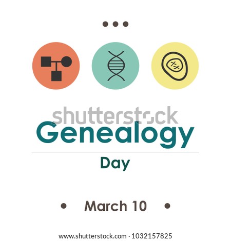 vector illustration for genealogy day in March