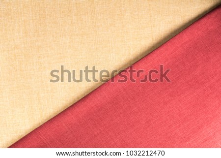 Two fabrics arranged diagonally