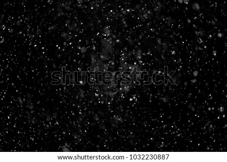 Snow hi-res texture for designers works - abstract photo texture of the real snow on the black background for adding and editing as background layer in the screen regime