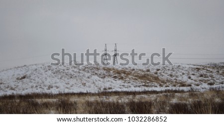 Winter landscape. Nature landscape. Hills.