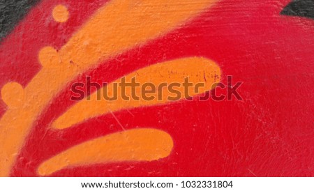Red orange painted wall image which can be used as a background image or texture use