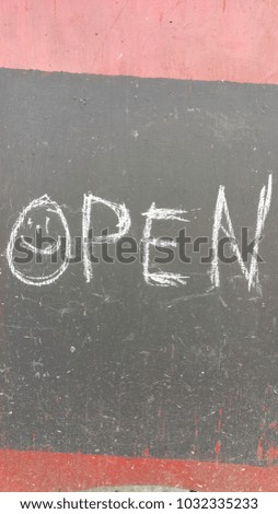 Open mark with chalk image which can be used as a background image or texture use