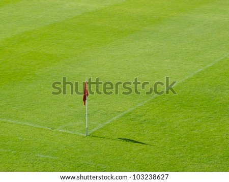 flag in football field