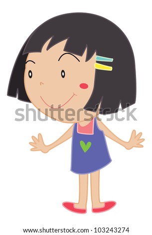 Illustration of a cute girl - EPS VECTOR format also available in my portfolio.