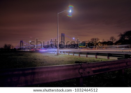 Belt Parkway highway in New York at night different takes