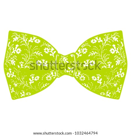 Bow tie. "Lime Punch" color. Vector illustration