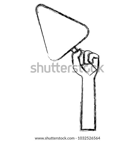 hand with spatule isolated icon
