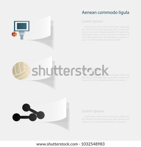 Sport. Flat sticker with shadow on white background. Vector illustration