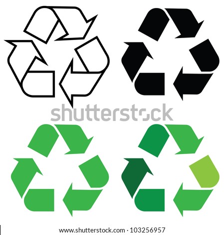 recycle sign in different format, for eco environments.