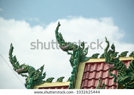 Serpant statue, Naga statue in Nakhon Phanom province, Thailand.