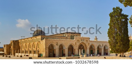 Mosque of Al Aqsa Jerusalem Royalty-Free Stock Photo #1032678598