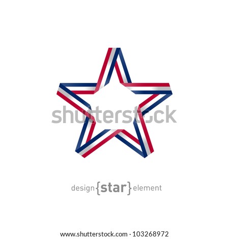 The 4th July Independence day star from ribbon