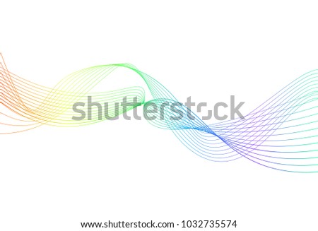 rainbow color abstract wave background template