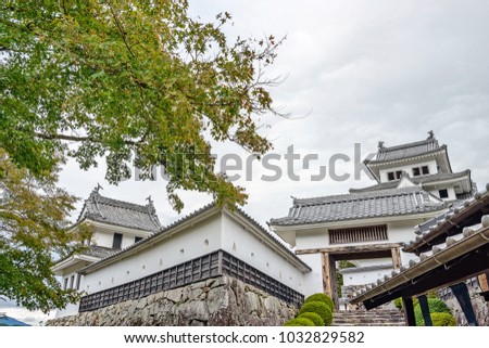 Scenery of the Gujo hachiman castle in Gifu, Japan