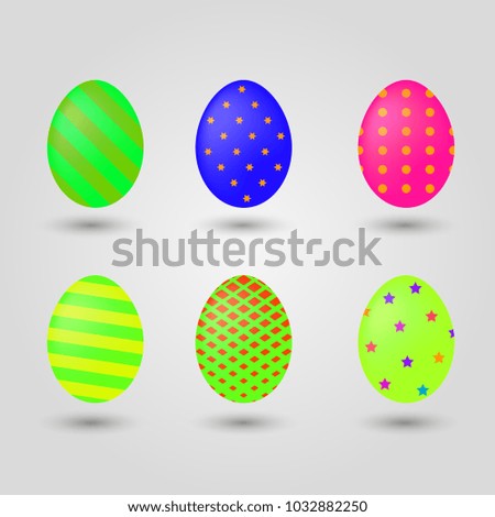 Easter eggs icons. Vector illustration. Easter eggs for Easter holidays design on white background.
