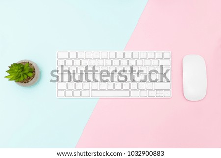 Desktop. Pastel color
