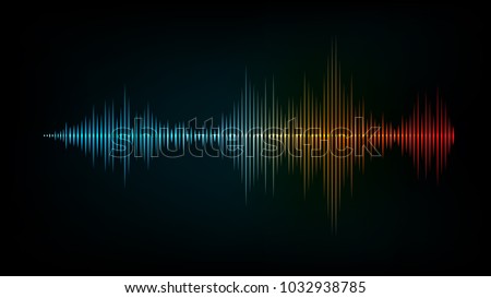 sound wave vector background Royalty-Free Stock Photo #1032938785