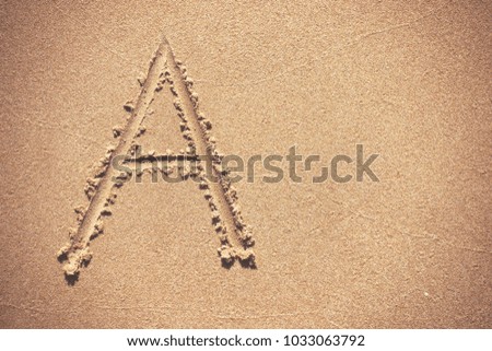 Sand Beach Alphabet: Letter A.