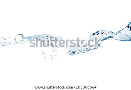 Water splash on a white background