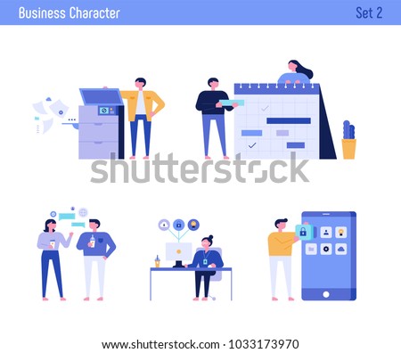 office concept business people vector illustration flat design
