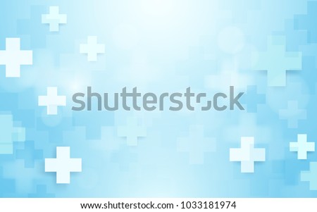 Abstract geometric medical cross shape medicine and science concept background