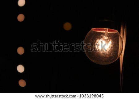 Old light bulb orange
