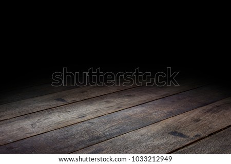 Dark Plank wood floor texture perspective background for display or montage of product,Mock up template for your design. Royalty-Free Stock Photo #1033212949