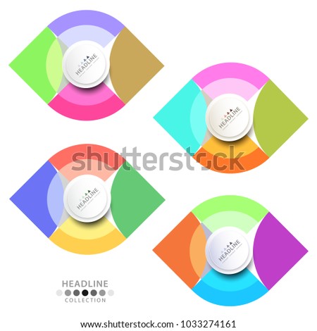 Brochure header colorful layout background template design collection