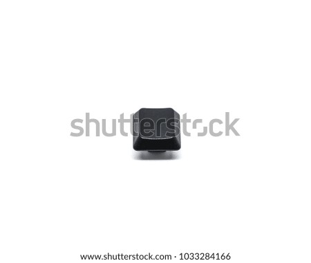 Black keyboard button isolated on white background