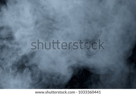 The texture of the smoke on black background