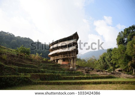 Big bamboo hut
