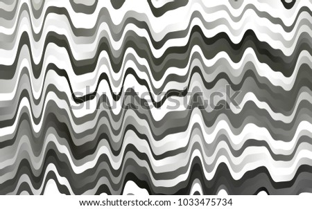 Light Black vector pattern with bent ribbons. Modern gradient abstract illustration with bandy lines. Pattern for your business design.
