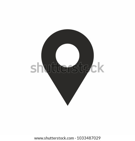 Location Map pin Icon vector Royalty-Free Stock Photo #1033487029
