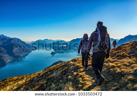 Trekking on Lake Como Royalty-Free Stock Photo #1033503472
