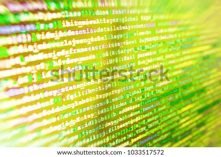 HTML markup language closeup. Search engine optimization for better rankings with anchor tags. Python programming developer code. Developer occupation work photo. Software development. 