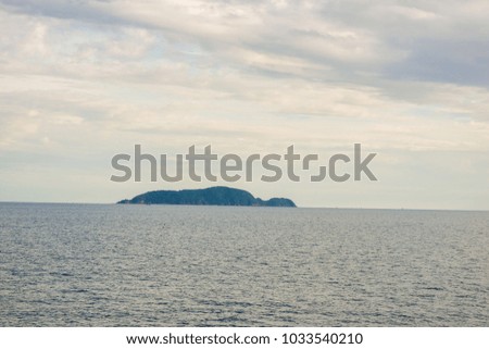 Landscape of island sea and blue sky summer concept morning