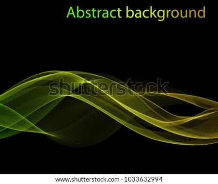Abstract image of a colored wave on a black background