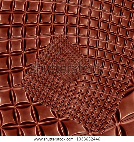 Abstract chocolate pattern.Kaleidoscope background. Digitally altered image.