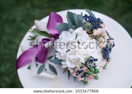 wedding bouquet. toned picture