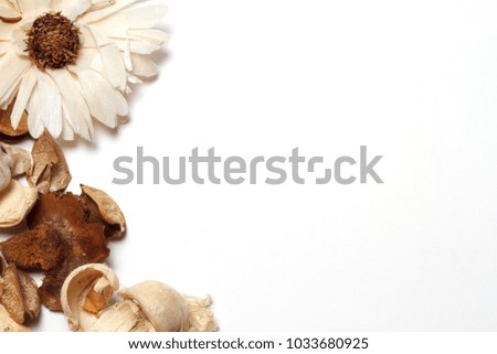 Composition of dried flowers