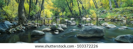 Stream in Cottonwood Canyon, Sedona, Arizona Royalty-Free Stock Photo #103372226