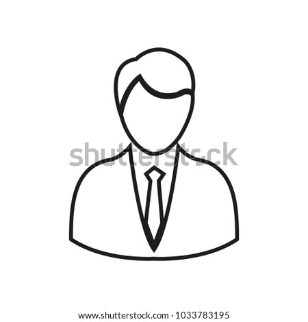 businessman line icon