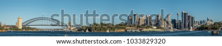 Unusual panoramic shot of Sydney from the Parramatta River